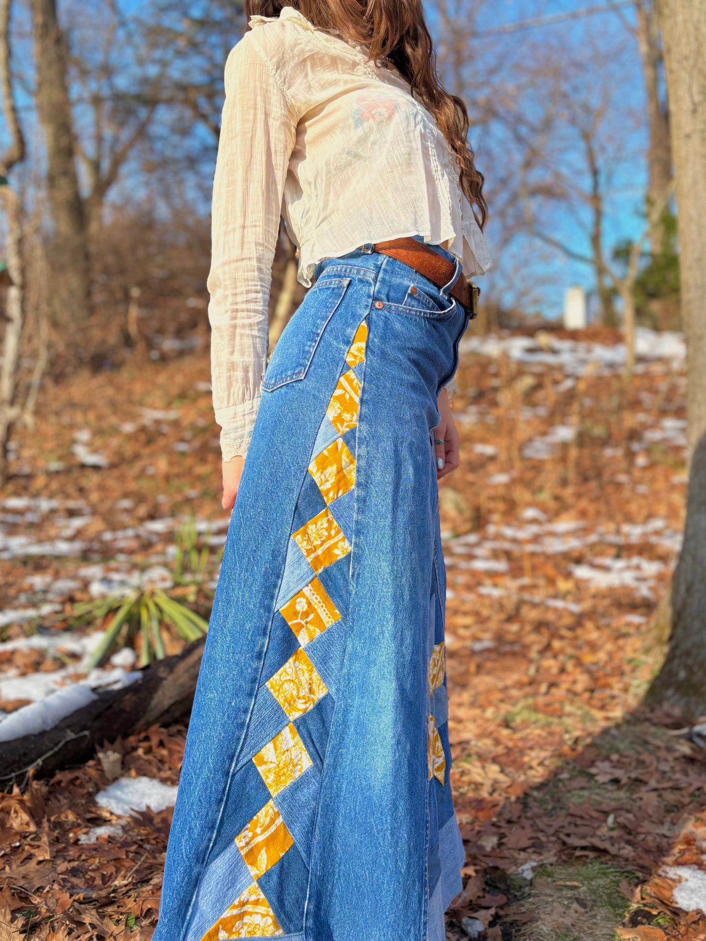 Gold Star Quilt Skirt 🌟