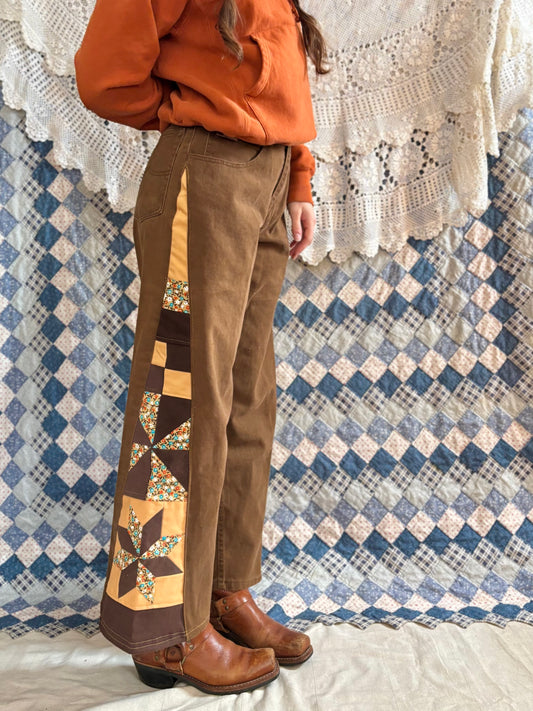 Star & Pinwheel Cocoa LA Gate Jeans