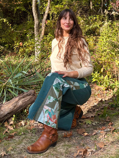 Forest Green Pinwheel Zena Jeans