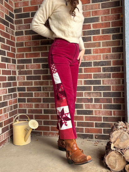 Mulberry Star & Pinwheel Jordache Corduroys