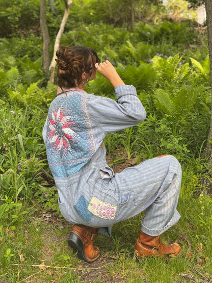 Hand Embroidered & Patched Wrangler Coveralls