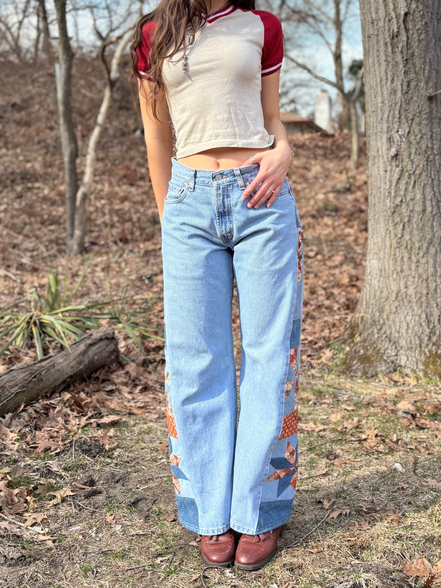 Blue Peachy Star Pinwheel Levi's
