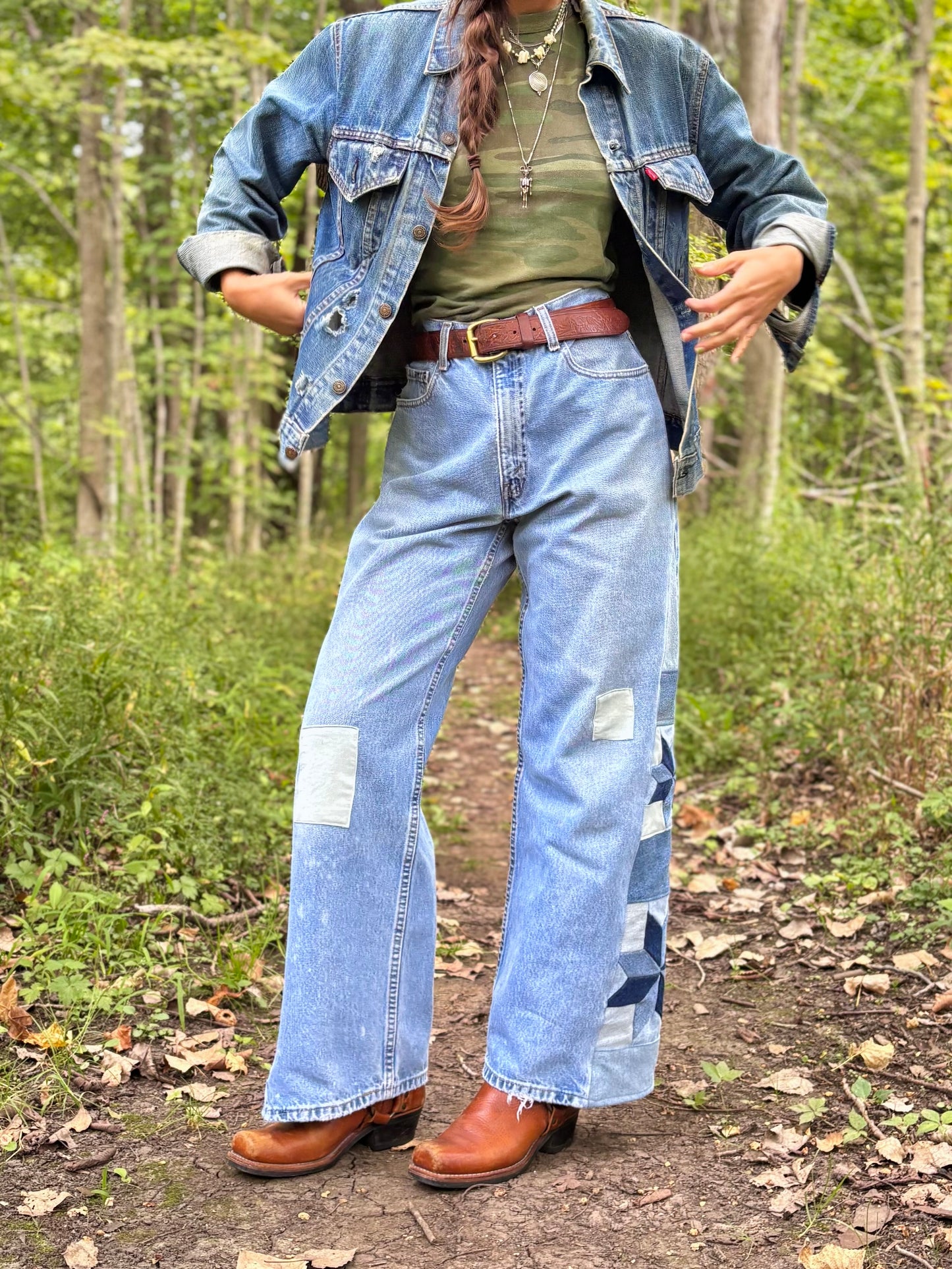 Patched Levi's Star Jeans