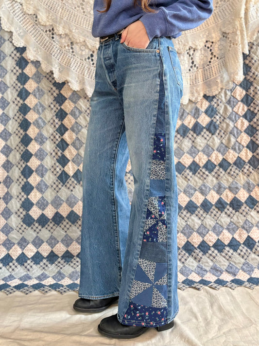 Blue Pinwheel 501s