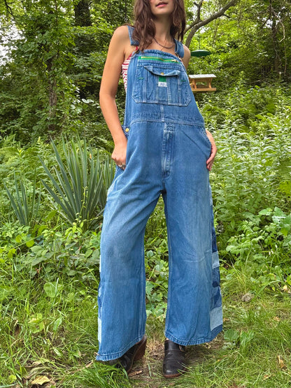 Blue Jean Star & Pinwheel Overalls
