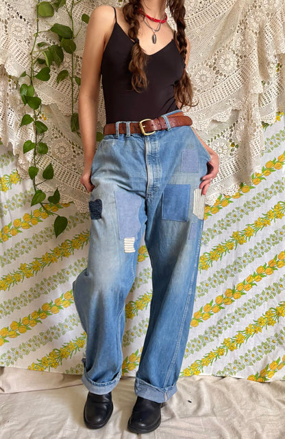 Patched 60s OshKosh Carpenter Jeans