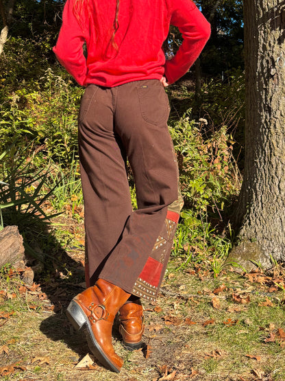 Chocolate Brown Pinwheel Lee Jeans