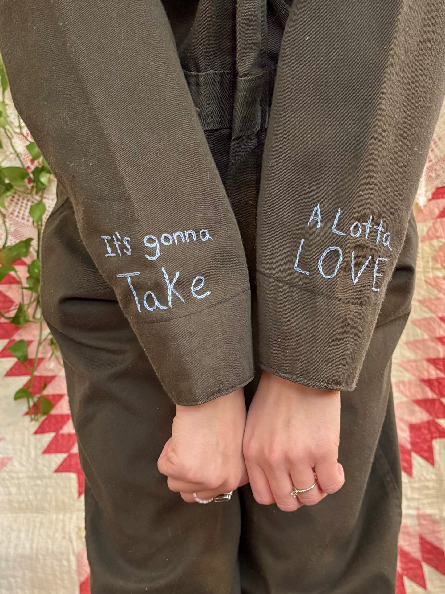 Lotta Love Appliqué Big Ben Coveralls