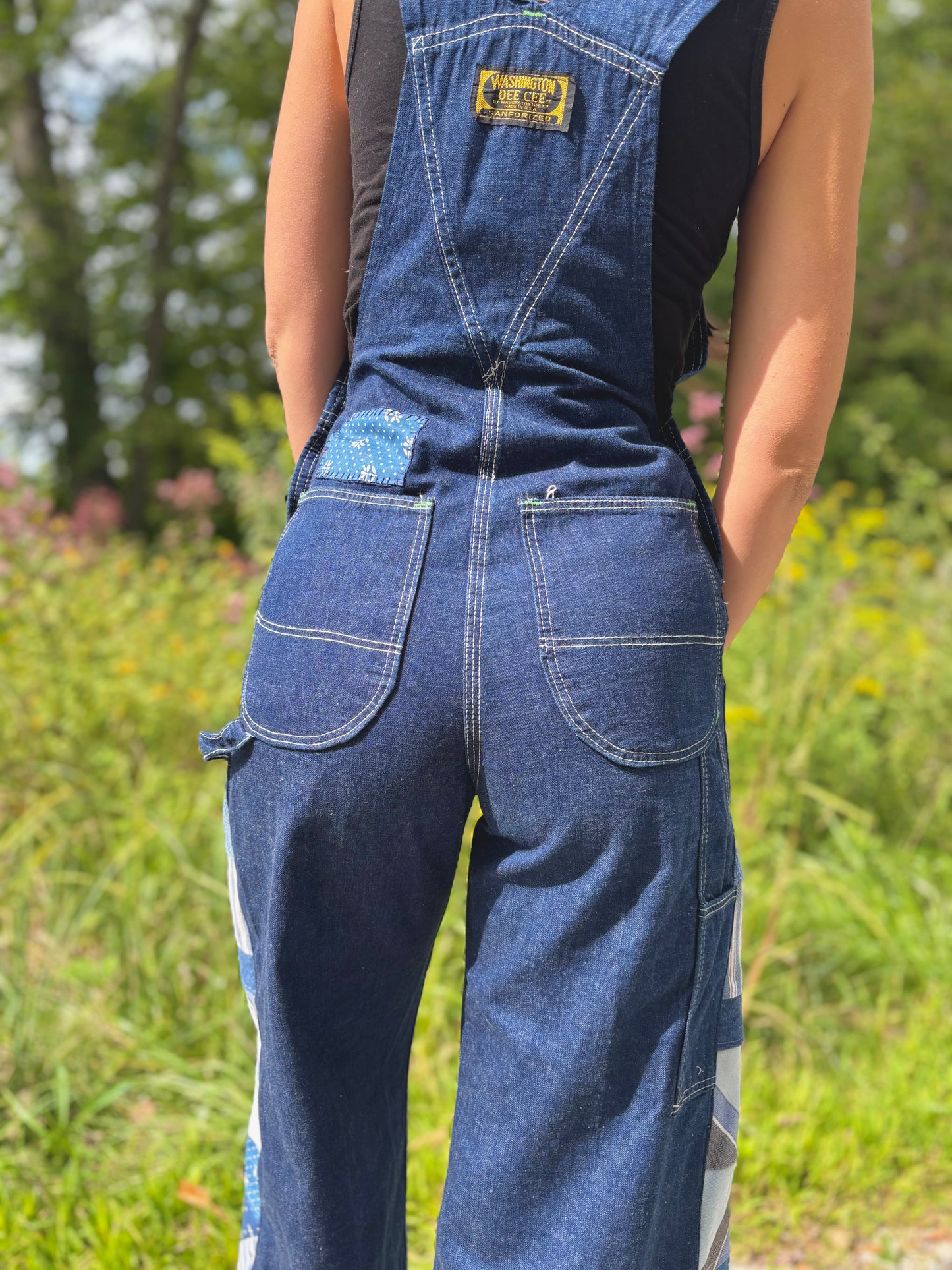 Patched Pinwheel Dee Cee Overalls