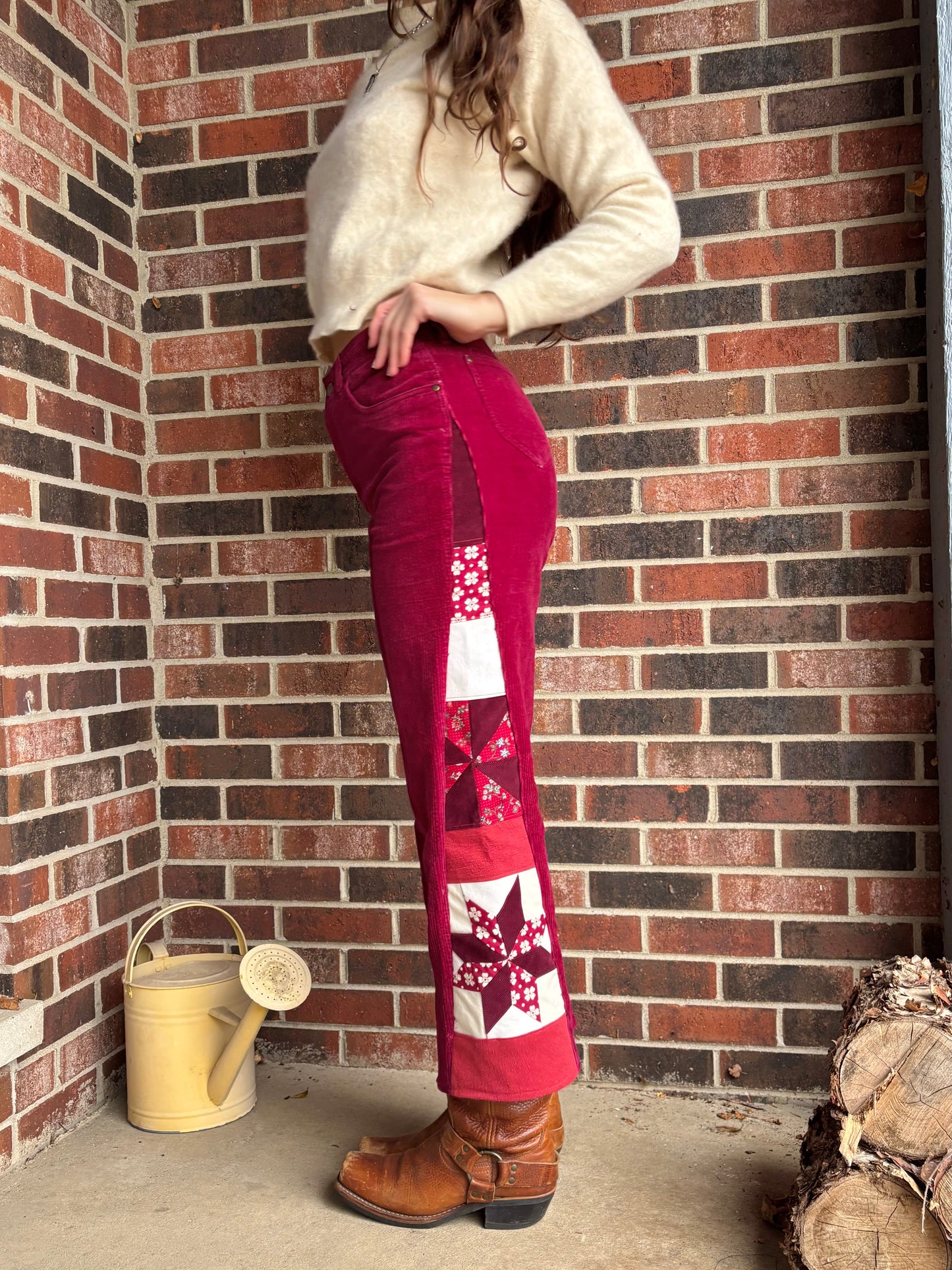 Mulberry Star & Pinwheel Jordache Corduroys