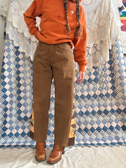 Star & Pinwheel Cocoa LA Gate Jeans