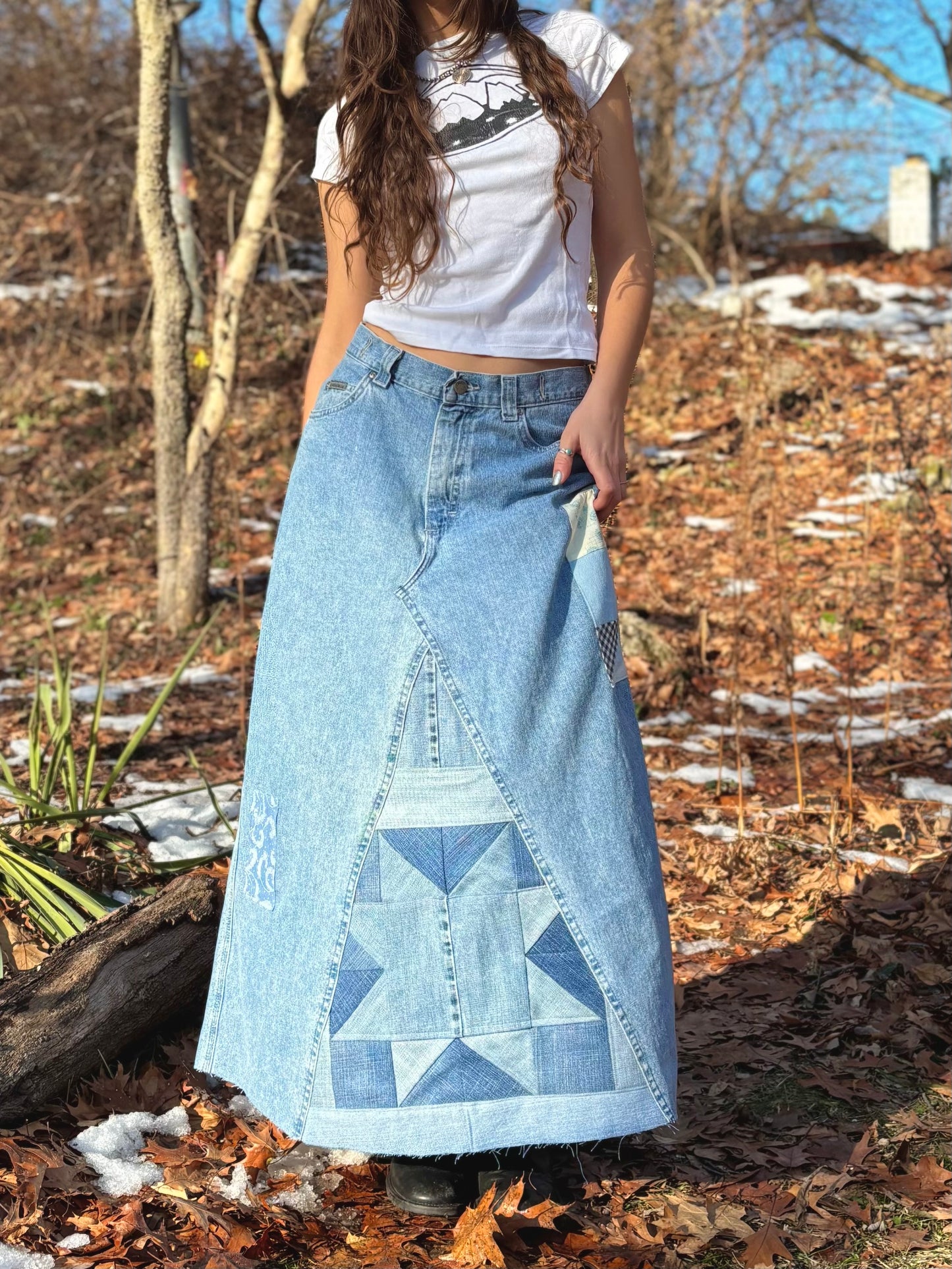 Buckle Back Sawtooth Quilt Skirt