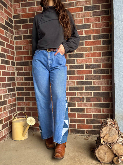 Jethro Turquoise Pinwheel Jeans