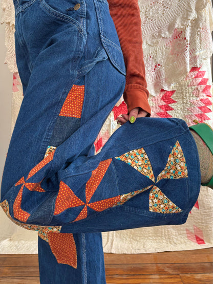 Patched Pinwheel Key Overalls