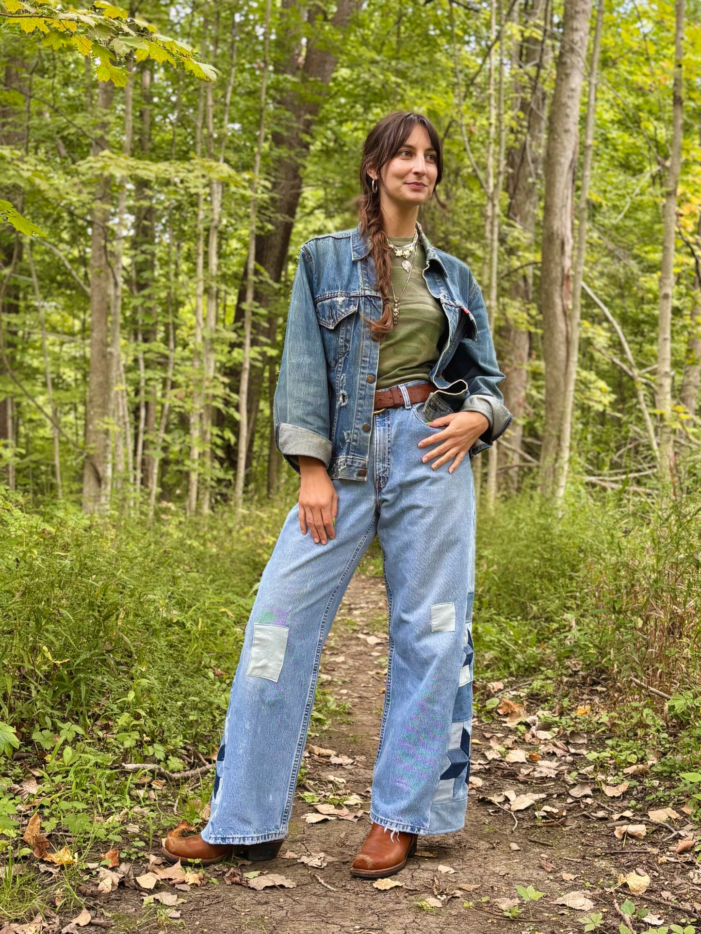 Patched Levi's Star Jeans