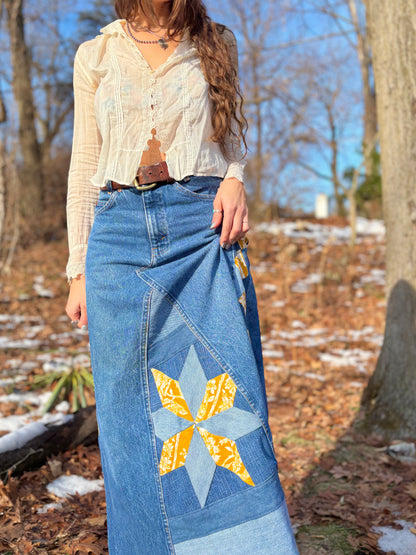 Gold Star Quilt Skirt 🌟