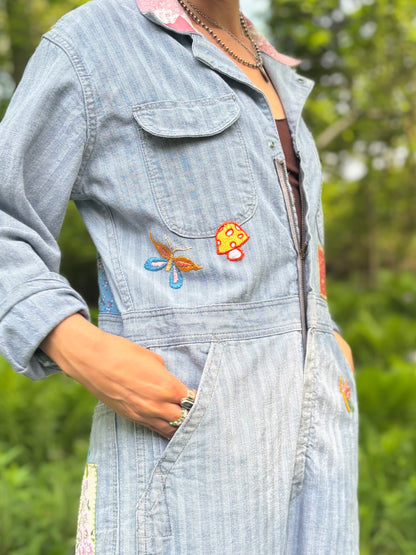 Hand Embroidered & Patched Wrangler Coveralls