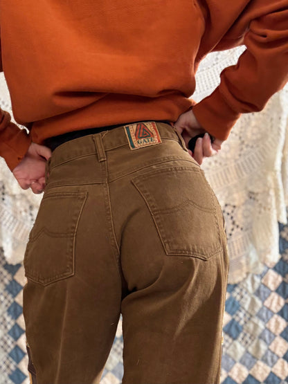 Star & Pinwheel Cocoa LA Gate Jeans
