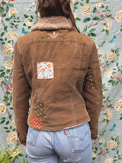 🤎 Embroidered & Patched Corduroy Jacket