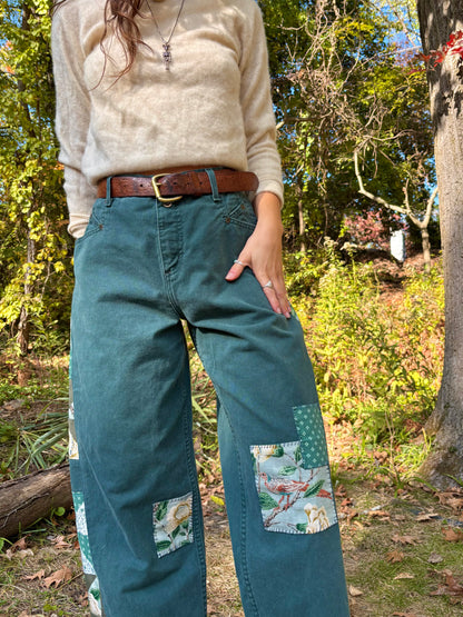 Forest Green Pinwheel Zena Jeans