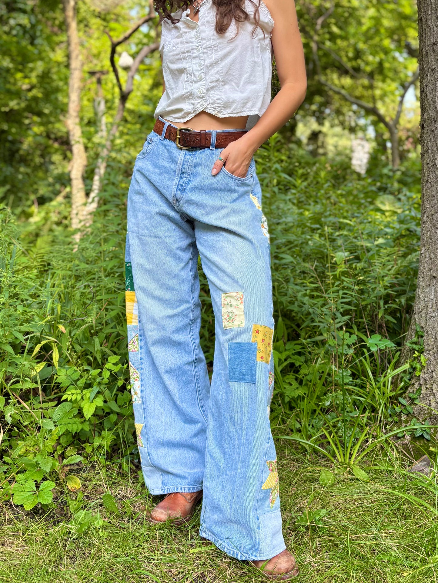 Gingham Star & Pinwheel Guess Jeans