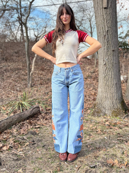 Blue Peachy Star Pinwheel Levi's