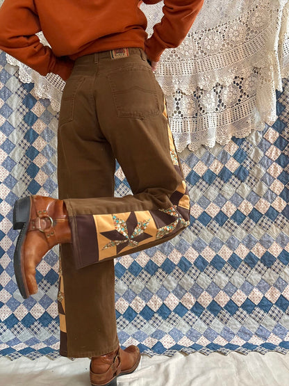 Star & Pinwheel Cocoa LA Gate Jeans