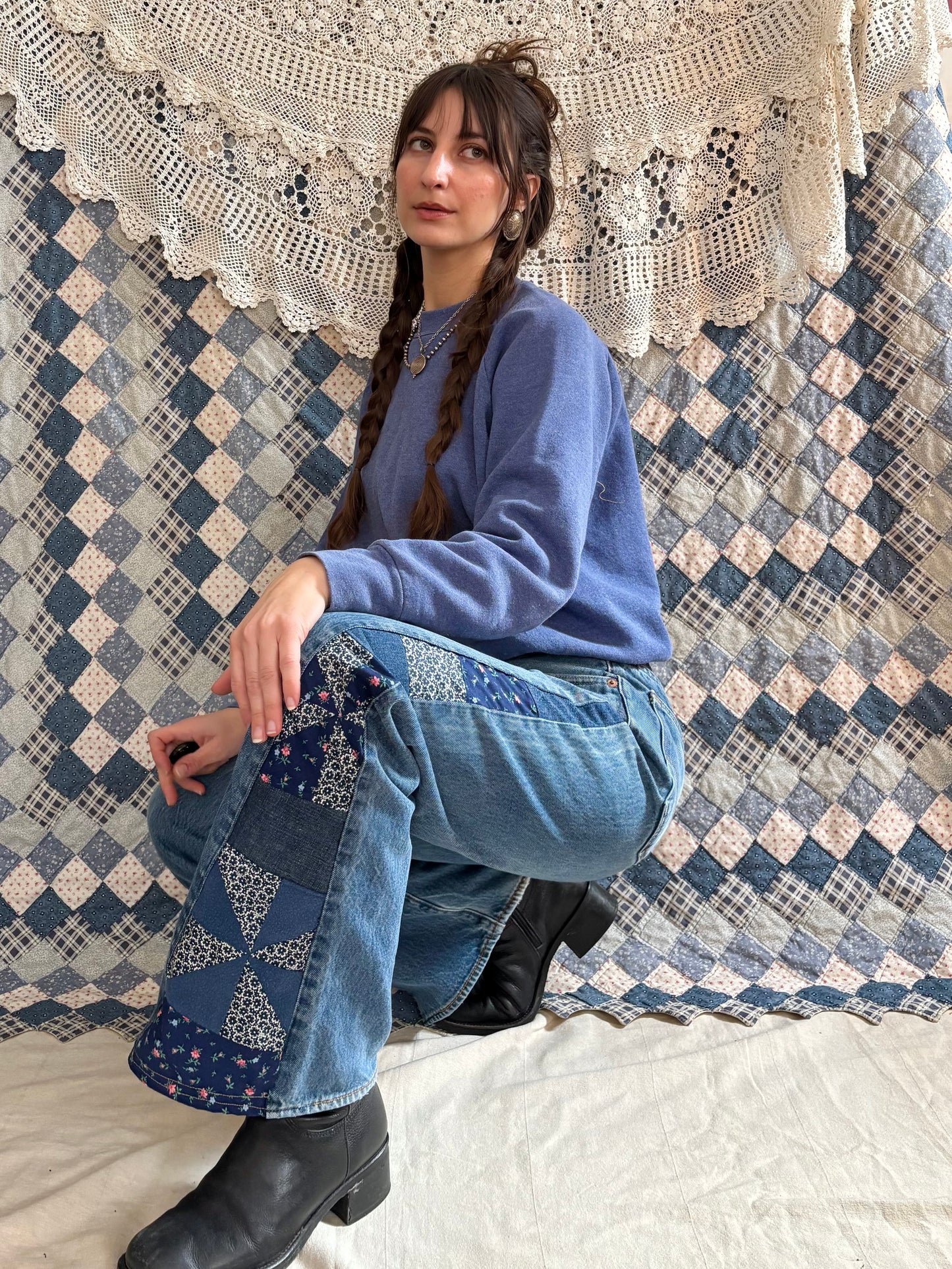 Blue Pinwheel 501s