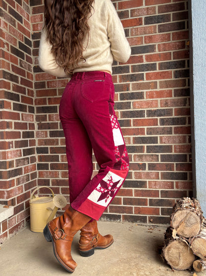 Mulberry Star & Pinwheel Jordache Corduroys