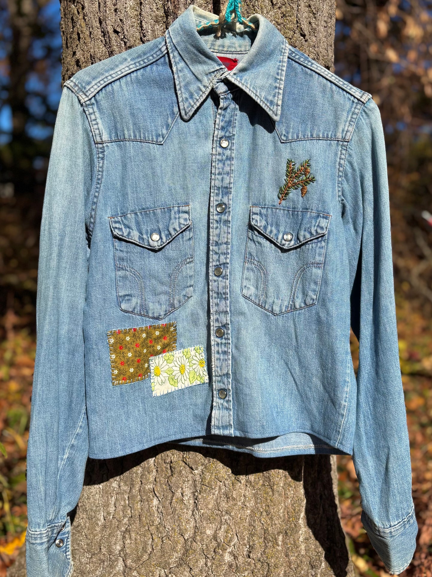 1970s Northern Flicker Embroidered Pearl Snap