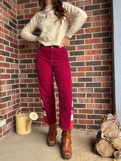 Mulberry Star & Pinwheel Jordache Corduroys