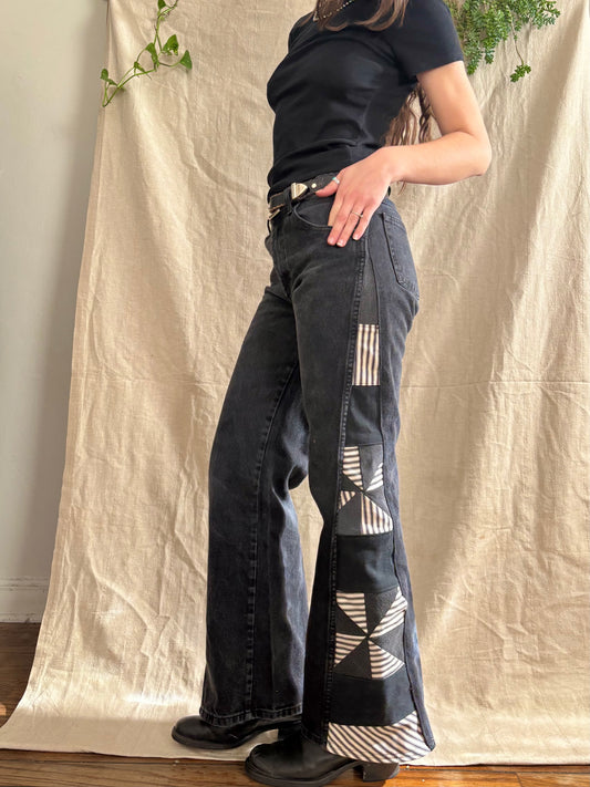 Black & White Stripe Pinwheel Rustlers