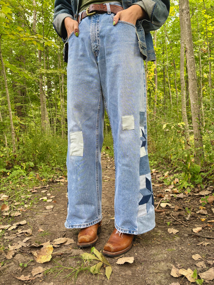 Patched Levi's Star Jeans
