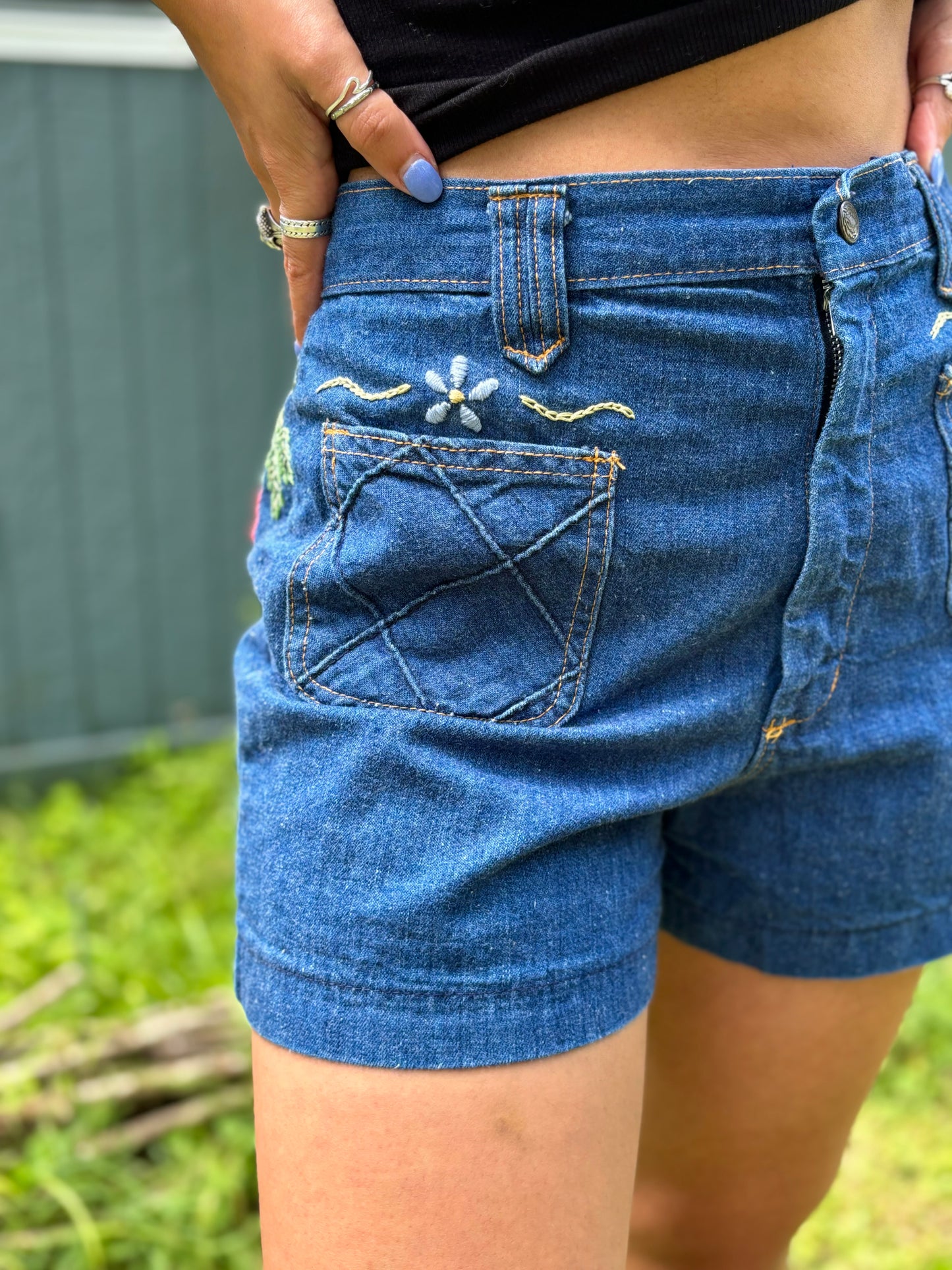 Hand Embroidered Strawberry Shorts 🍓