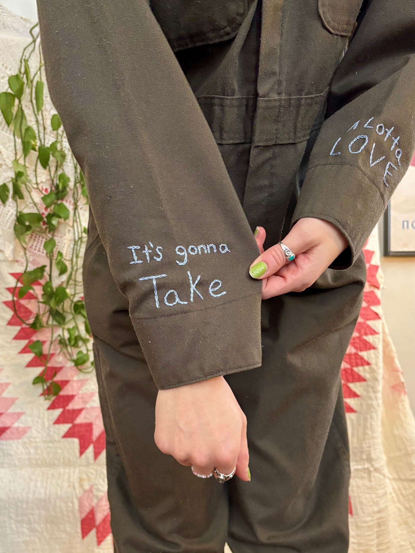 Lotta Love Appliqué Big Ben Coveralls