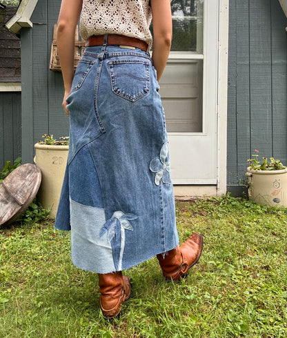 Floral Appliqué Skirt