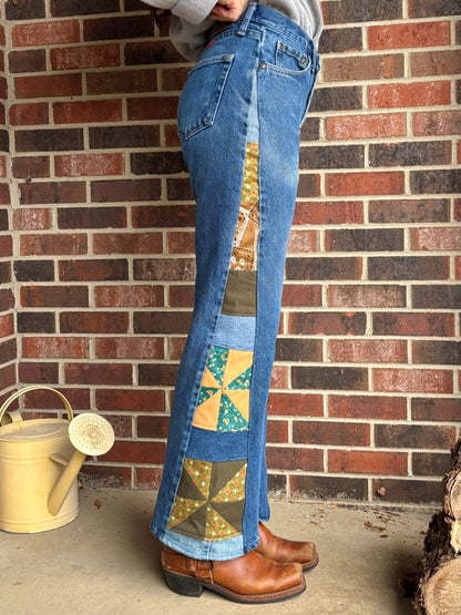 Pine Green Pinwheel Wranglers