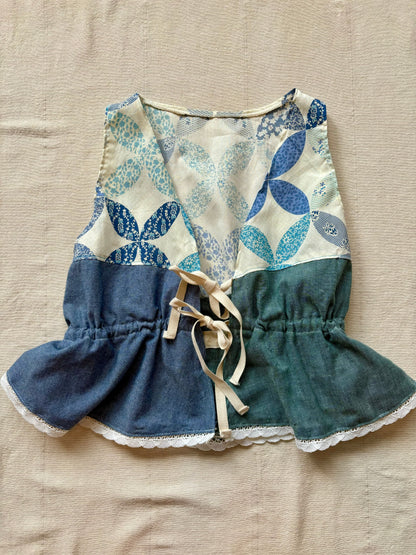 Florecita Top - #1 Blue Chambray