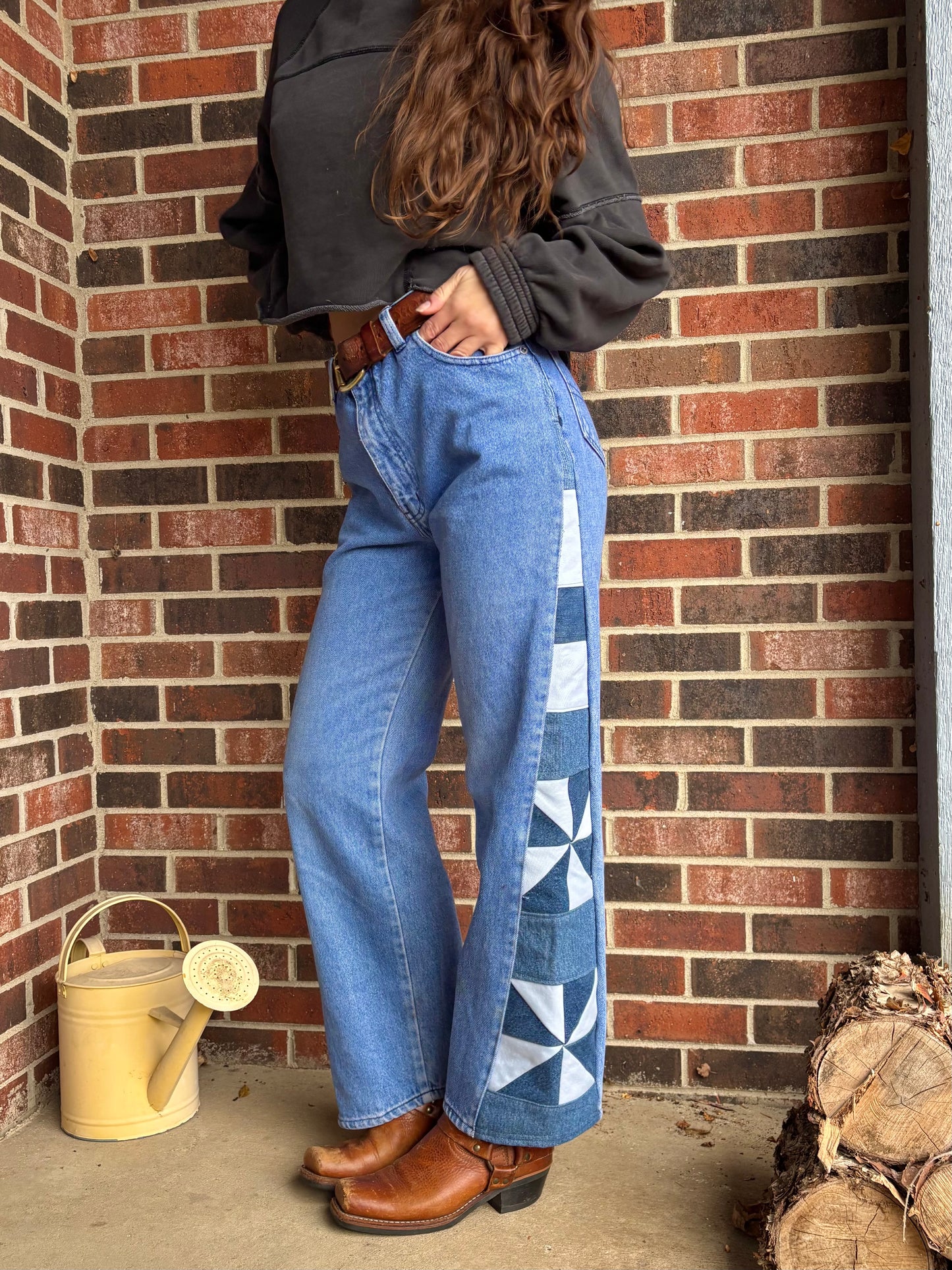 Jethro Turquoise Pinwheel Jeans