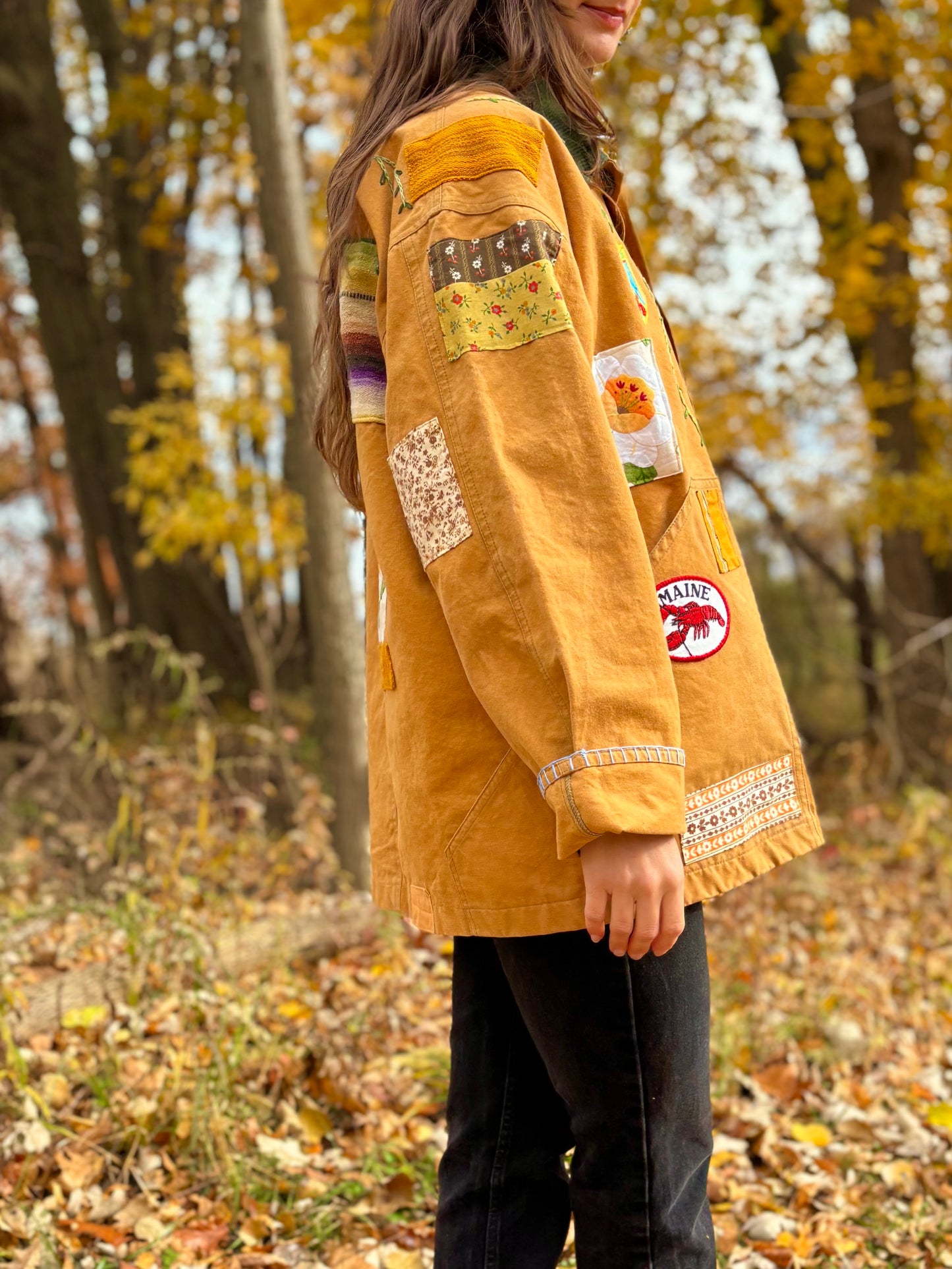 𓆟 Embroidered & Patched Canvas Barn Coat