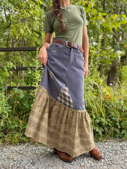 Corduroy Ruffle Skirt