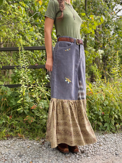 Corduroy Ruffle Skirt