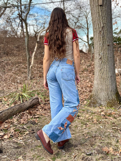Blue Peachy Star Pinwheel Levi's