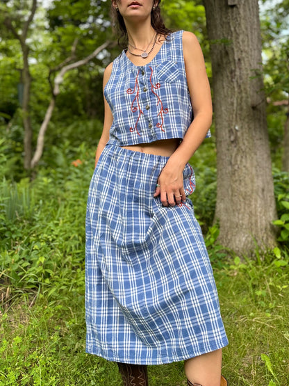 Embellished Cotton Two-Piece Set