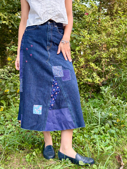 Patchwork Levi's Maxi Skirt