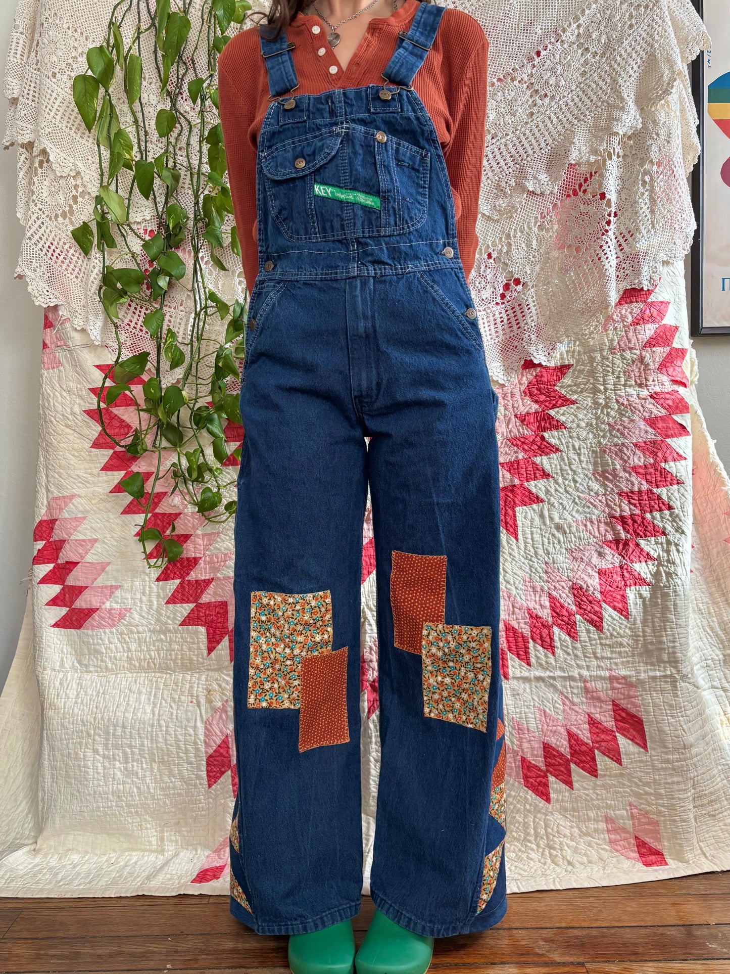 Patched Pinwheel Key Overalls