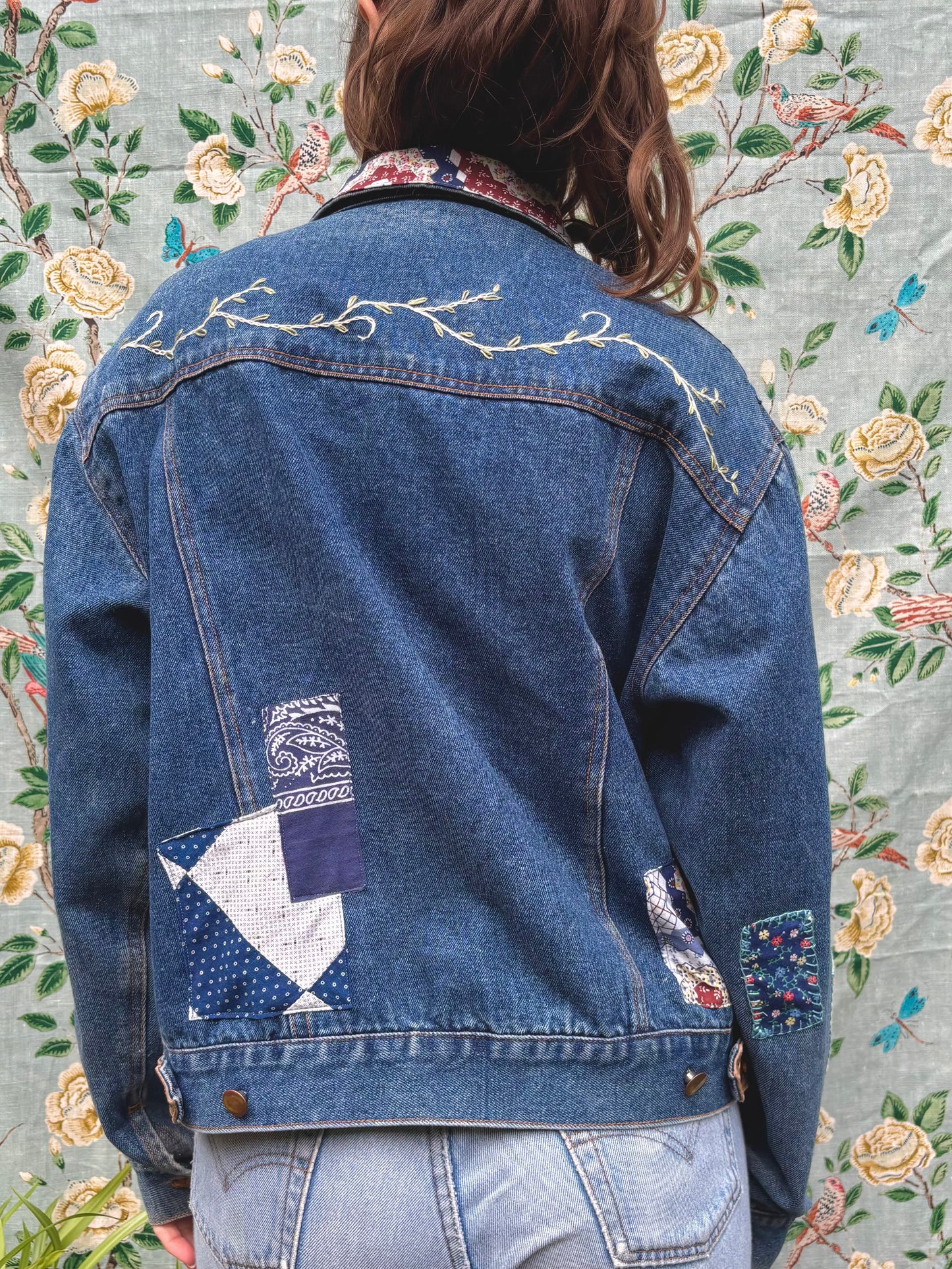 𓆸 Embroidered & Patched Denim Jacket