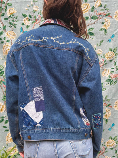 𓆸 Embroidered & Patched Denim Jacket