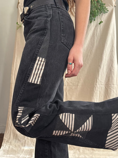 Black & White Stripe Pinwheel Rustlers