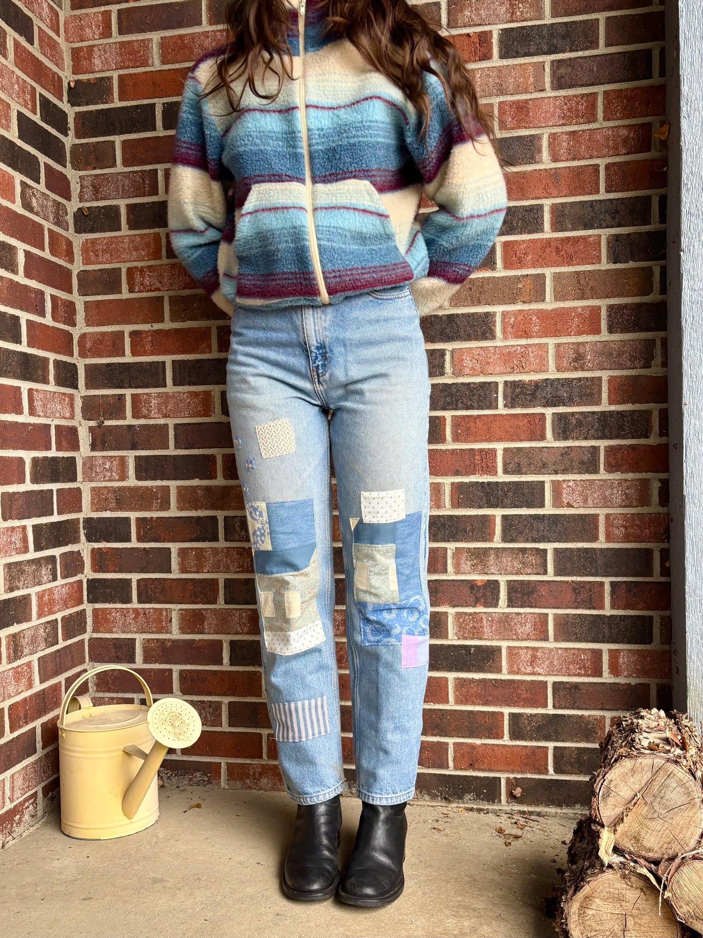 Patched Bum Route 66 Jeans